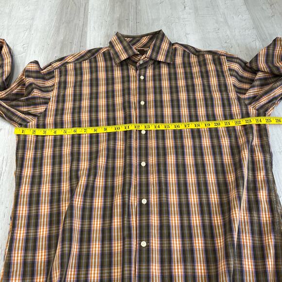 TailorByrd Long Sleeve Plaid Collared Button Down Casual Shirt XL - Picture 7 of 10